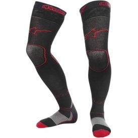 Alpinestars MX Socks Long Black Red - L-2XL (US 9-14, EU 42-48)