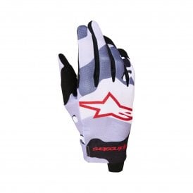 Alpinestars Radar Gloves Ash Gray Light Lilac Red Black - S