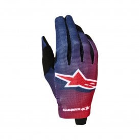 Alpinestars Radar Gloves Fire Red Deep Blue - M