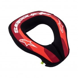 Alpinestars Sequence Youth Neck Roll - Red Fluo Metallic Red White - Size S/M