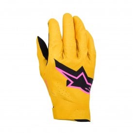 Alpinestars Supertech MX Gloves - Gold Black Fluo Pink - Size 3XL
