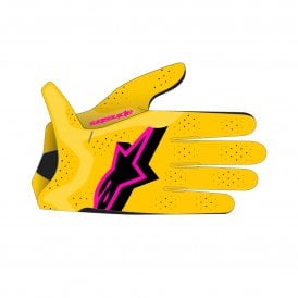 Alpinestars Supertech MX Gloves - Gold Black Fluo Pink - Size XXL