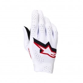 Alpinestars Supertech MX Gloves - White Black Fire Red - Size S
