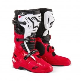 Alpinestars Tech 10 Enduro Bright Red Black White - US 9 / EU 43