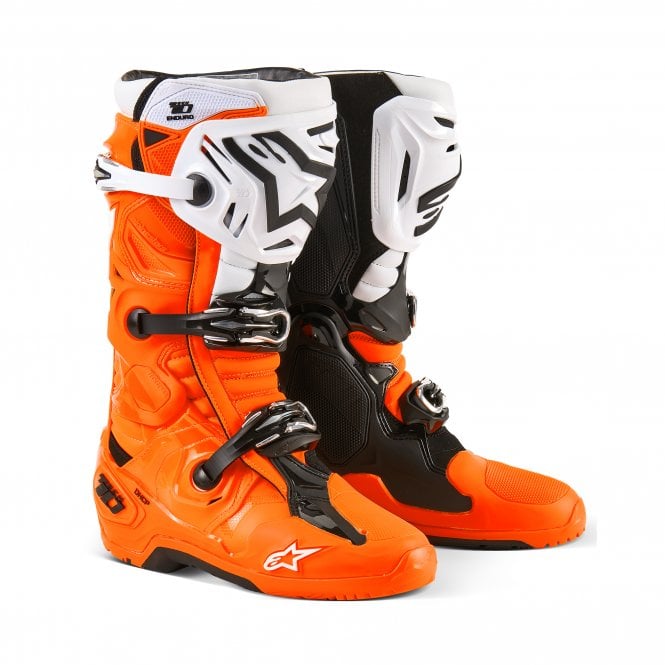 Alpinestars  Tech 10 Enduro Orange Fluo Black White - US 12 / EU 47