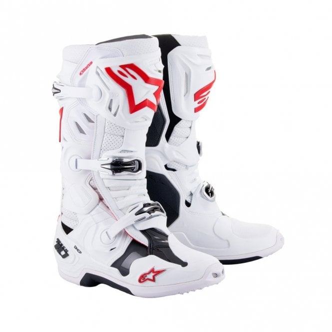 Alpinestars  Tech 10 Supervented - White Bright Red - US 9 / EU 43