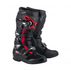 Alpinestars Tech 7 Black Red Fluo - US 8 / EU 42
