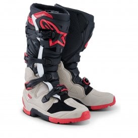 Alpinestars Tech 7 Enduro - Black Light Gray Bright Red - US 13 / EU 48