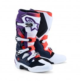 Alpinestars Tech 7 - Purple White Dk Blue Red Fluo - US 10 / EU 44.5