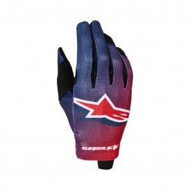 Alpinestars Youth Radar Gloves Fire Red Deep Blue - 3XS