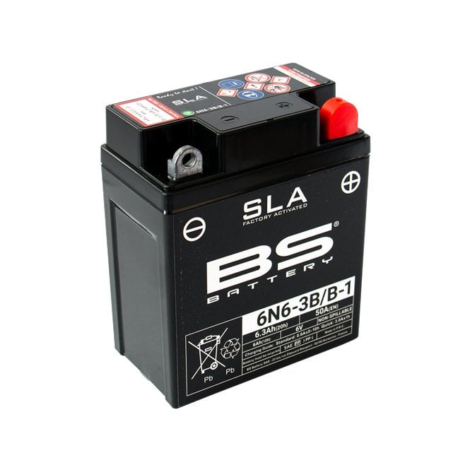 BS Battery BS 6N6-3B/B-1 SLA (WC) Factory Activated Battery