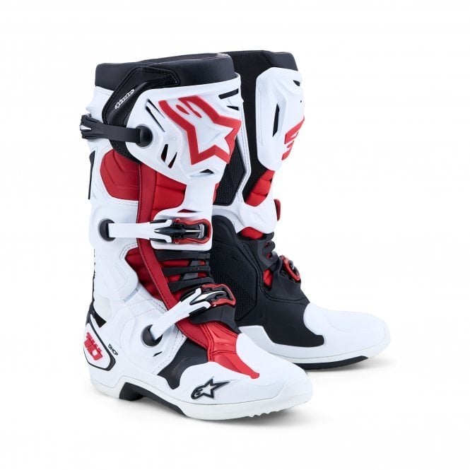 Alpinestars Tech 10 White Black Bright Red