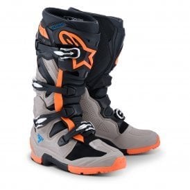 Alpinestars Tech 7 Enduro Black Warm Gray Orange Fluo