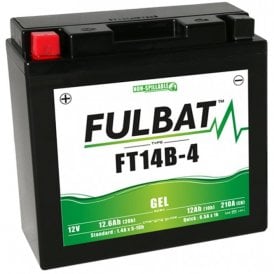 Fulbat FT14B-4 (FT14B-BS) (WC) Gel Factory Activated Battery