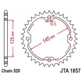 JT Racelite Aluminium Black Sprocket JTA1857.38BLK