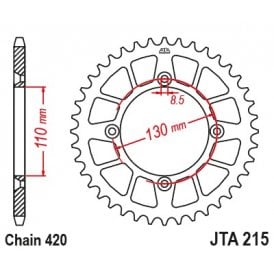 JT Racelite Aluminium Red Sprocket JTA215.56RED