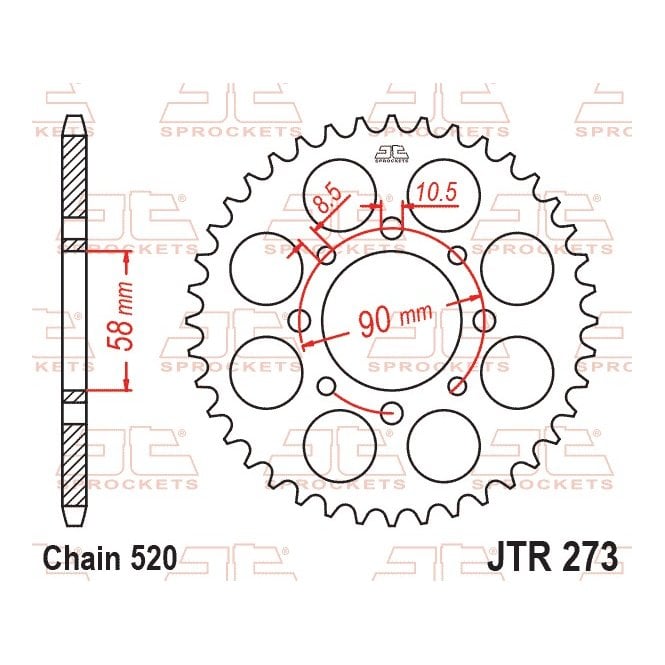 JT Sprockets JT Rear Sprocket JTR273.42 - Special Order