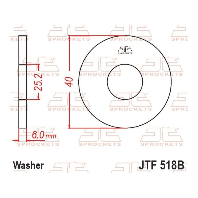 JT Sprockets JT Spacer to fit JTF518 Sprockets