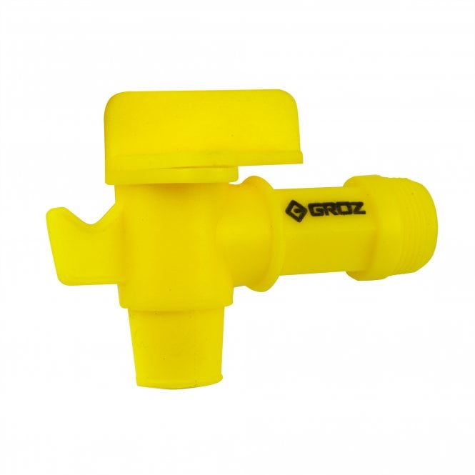 Groz Plastic Drum Bottom Tap - 3/4 Inch Opening - BSP