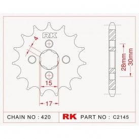 Sprocket Front RK-C2414-15 JTF249