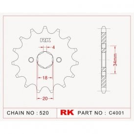 Sprocket Front RK C4001-15 JTF 328-15