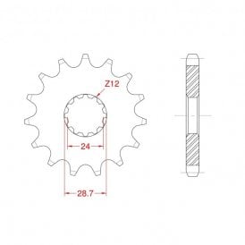 Sprocket Front RK-C6420-16 JTF517 Afam 24601 - Special Order