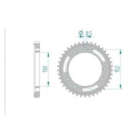 Sprocket Rear 2054-45 AFAM 44602 No JTR