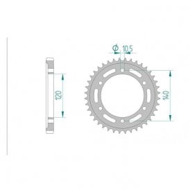 Sprocket Rear CHT498-46ED Alloy RK-B5624-46 JTR498 Afam 16605 - Special Order