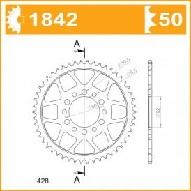 Sprocket Rear RK B3266-50 1842-50 AFAM 12208 JTR 1842-50