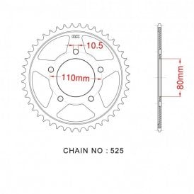 Sprocket Rear RK-B5067-36 JTR1332 Afam 10504 10.5mm mount holes - Special Order