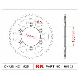 Sprocket Rear RK-B5602-37 JTR745 Afam 50609