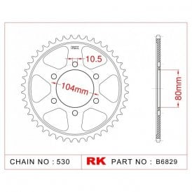 Sprocket Rear RK-B6829-40 JTR488-40