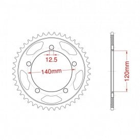 Sprocket Rear RK-B6838-43 JTR1797 Afam 14911 - Special Order