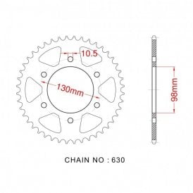 Sprocket Rear RK-B8864-33 JTR483 Afam 16700