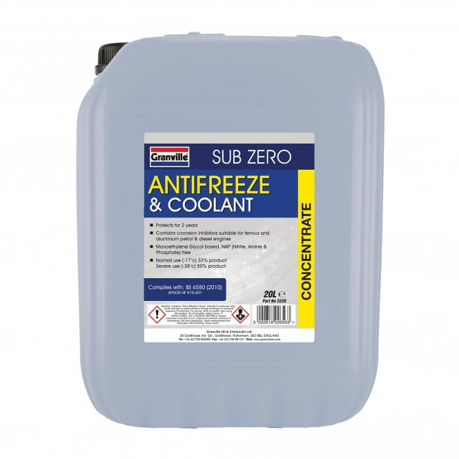 GRANVILLE Sub Zero Blue Coolant Concentrate - 20 Litre