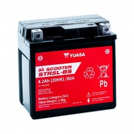 Yuasa STR5L-BS (CP) (YTX5L) 12V MF VRLA Scooter Battery