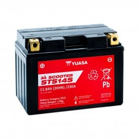 Yuasa STS14S (CP) (TTZ14S) 12V MF VRLA Scooter Battery